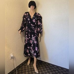 chinese dress ladies Long Sleeve Turtleneck Midi Dress  OGLmove